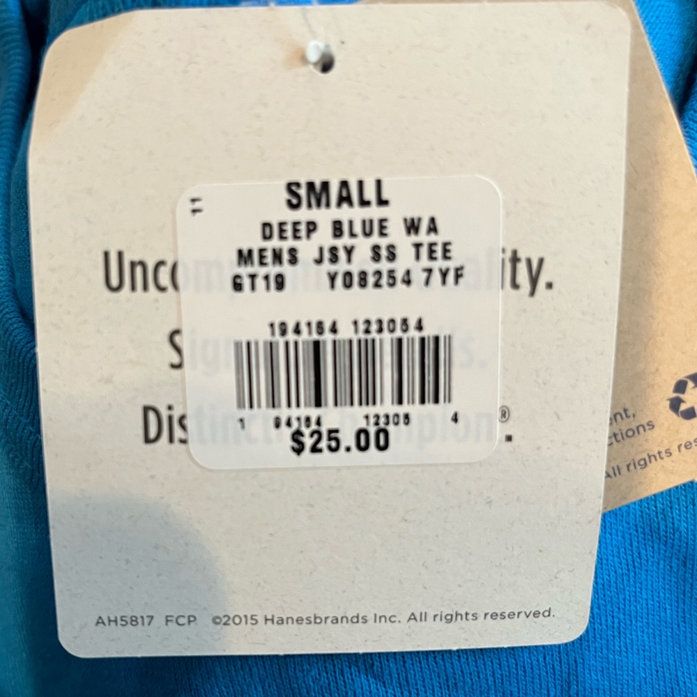 ⭐️ NWT - Men's Small Blue Champion T-Shirt - Picture 2 of 3